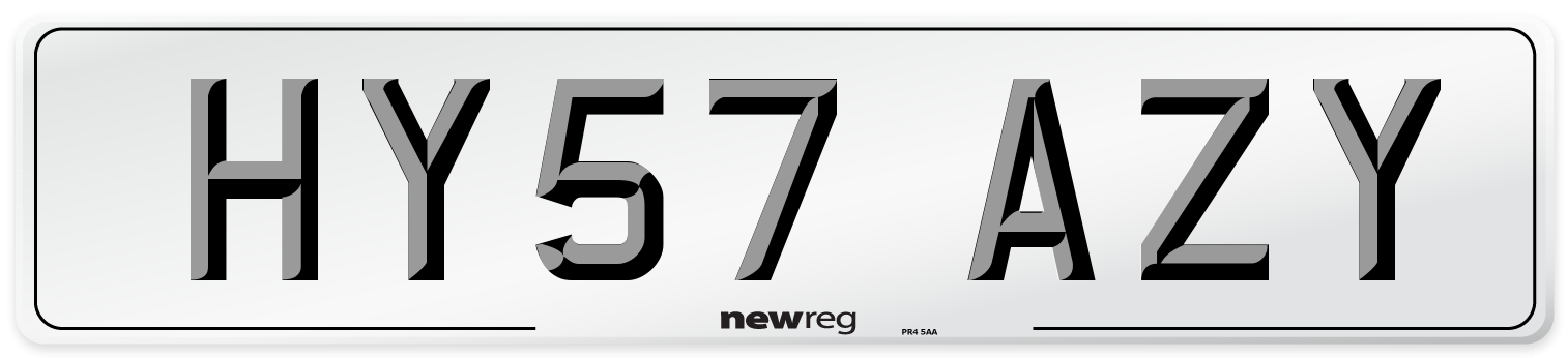 HY57 AZY Number Plate from New Reg